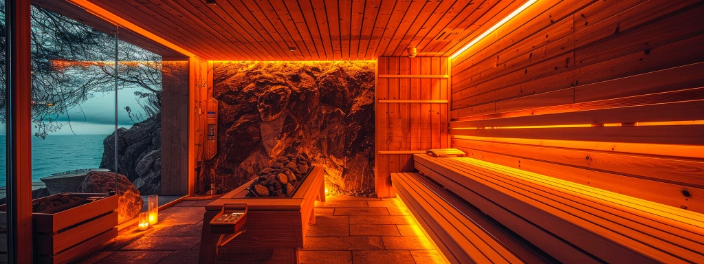 Баня с подсветкой термостойкой